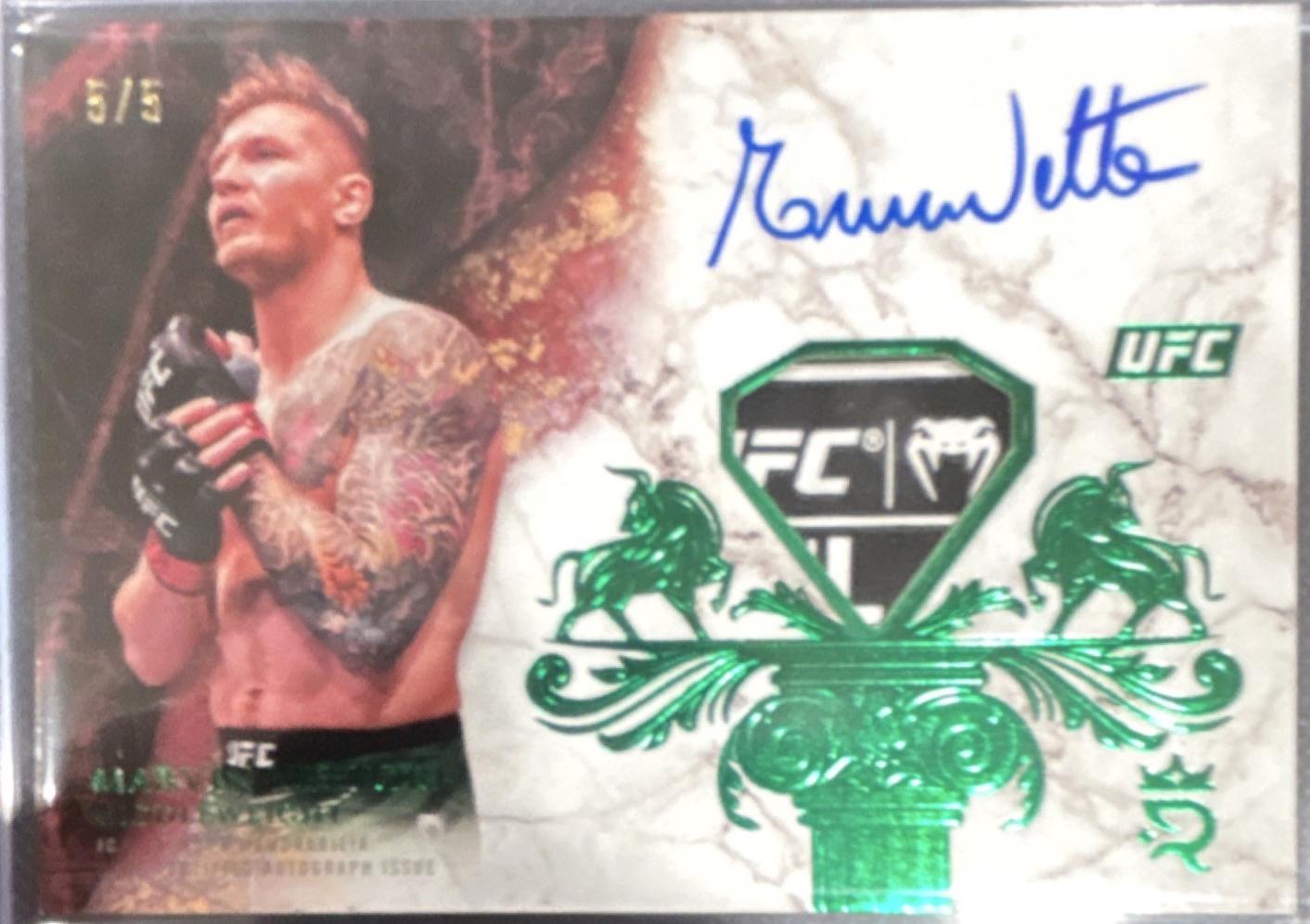 Marvin Vettori 2025 Topps Royalty UFC Royalty Relic Signatures #RYR-MV Platinum
