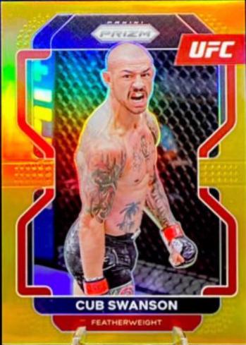 Cub Swanson 2022 Panini Prizm UFC Base #141 Gold
