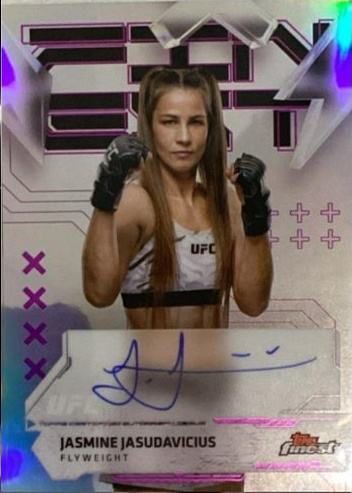 Jasmine Jasudavicius 2025 Topps Finest UFC Finest Autographs #FA-JS Superfractor