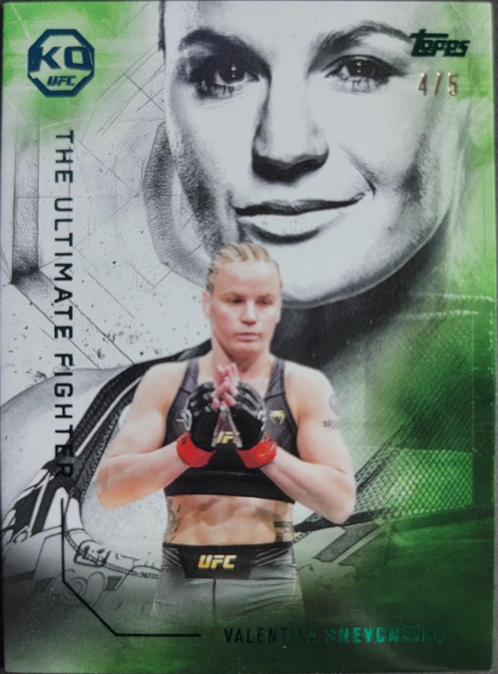 Valentina Shevchenko 2025 Topps Knockout UFC The Ultimate Fighter #UF-10 Emerald