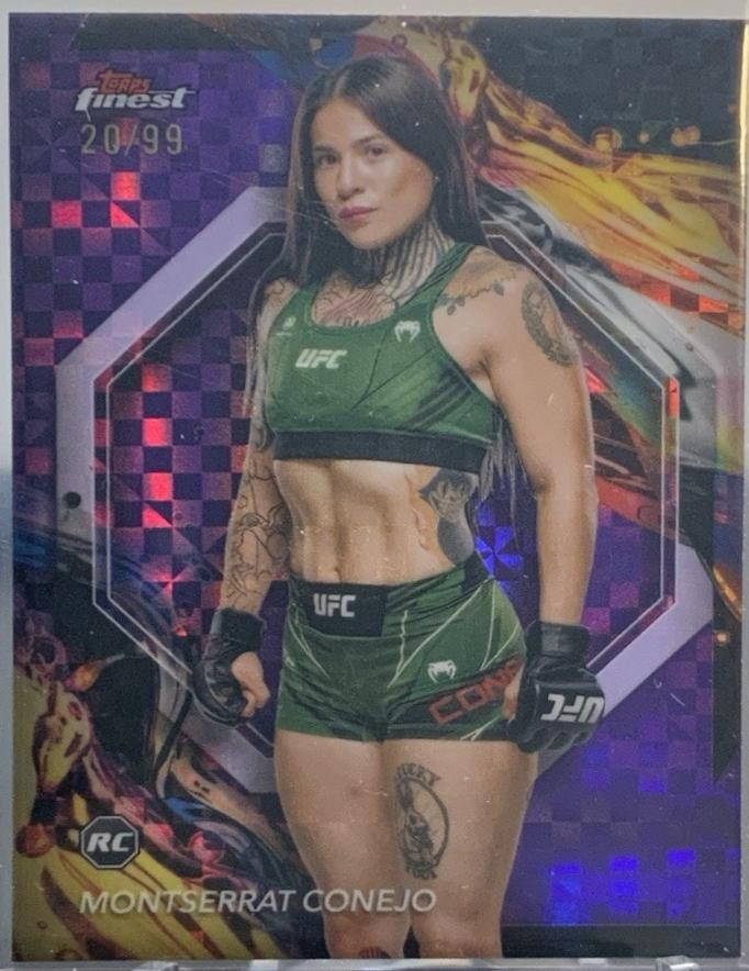 Montserrat Conejo 2024 Topps Finest UFC Base Uncommon #113 Purple Checkerboard Refractor