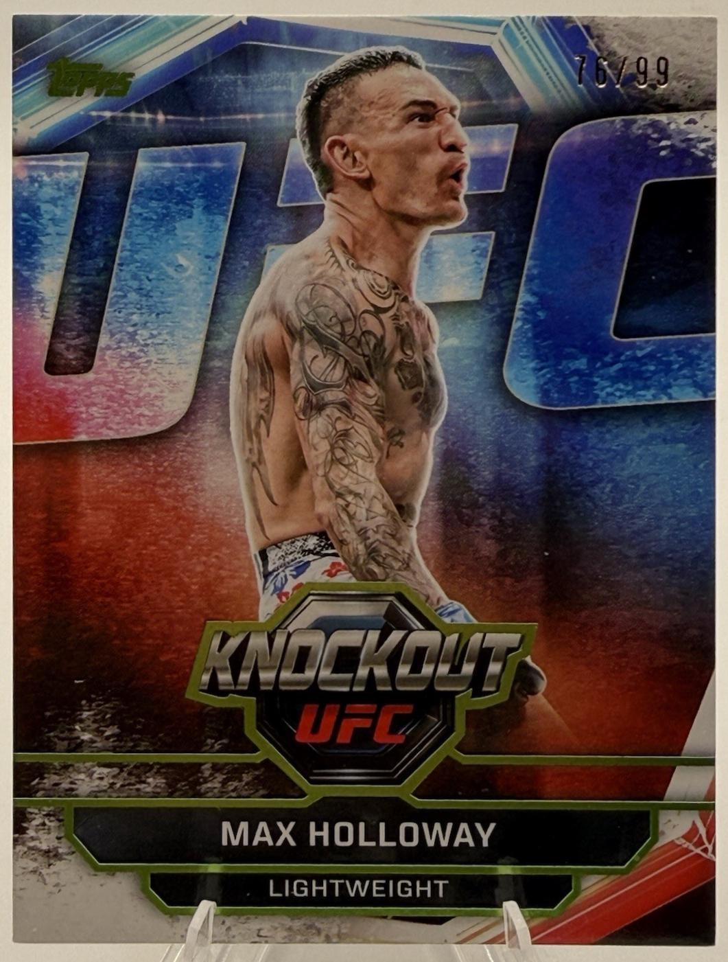 Max Holloway 2026 Topps Knockout UFC Base #33 Lime Green