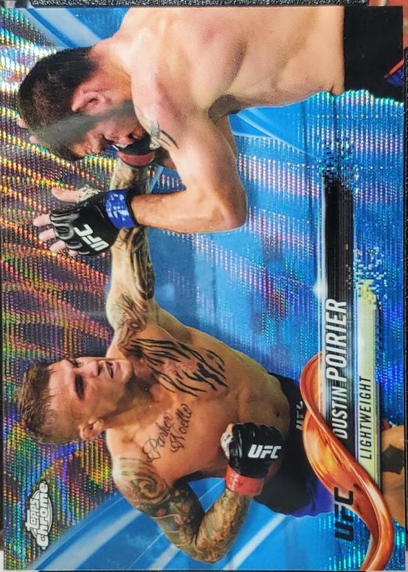 Dustin Poirier 2018 Topps Chrome UFC Base #23 Blue Wave