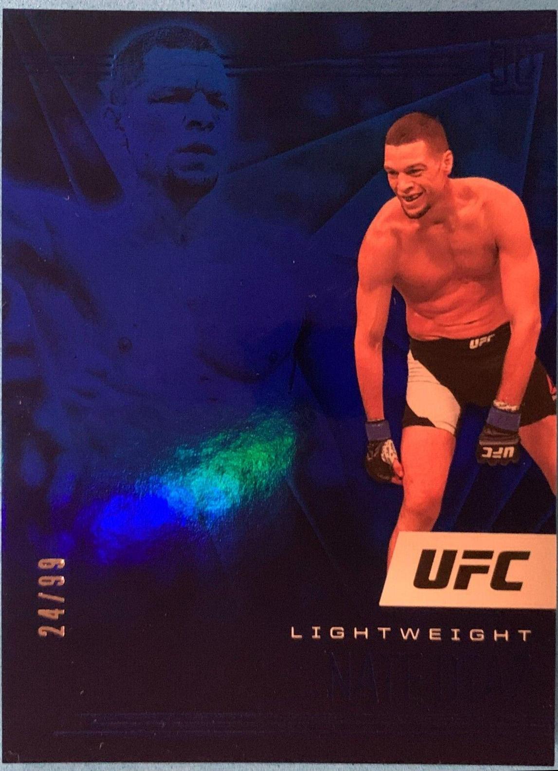 Nate Diaz 2021 Panini Chronicles UFC Base Illusions #176 Blue
