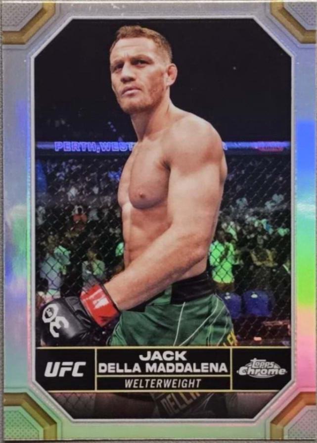 Jack Della Maddalena 2024 Topps Chrome UFC Base #82 Refractor