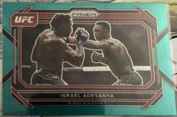 Israel Adesanya 2023 Panini Prizm UFC Base #82 Teal