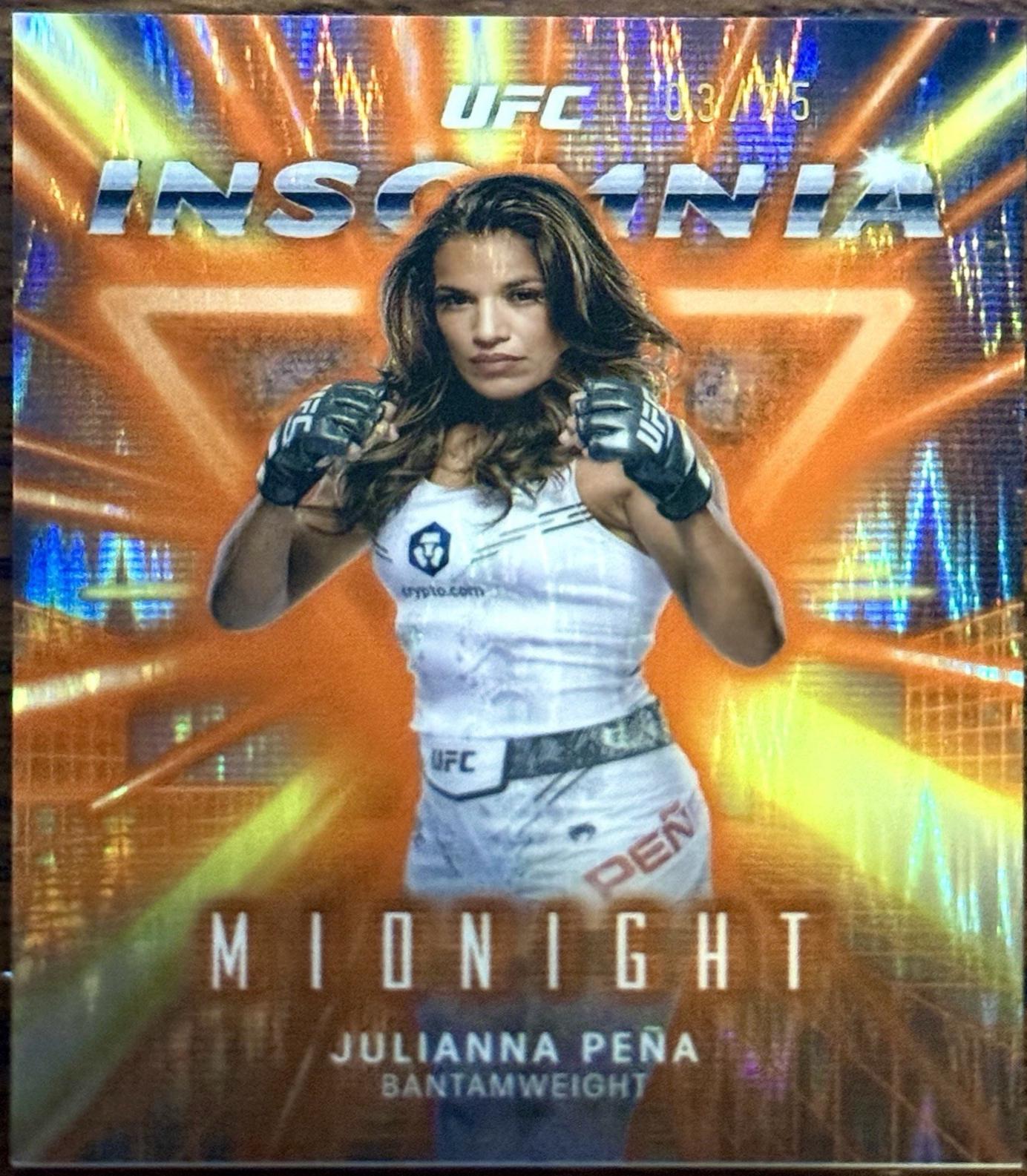 Julianna Peña 2025 Topps Midnight UFC Insomnia #IN-22 Dusk