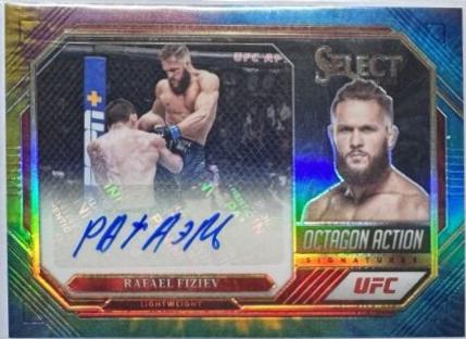 Rafael Fiziev 2023 Panini Select UFC Octagon Action Signatures #39 Black