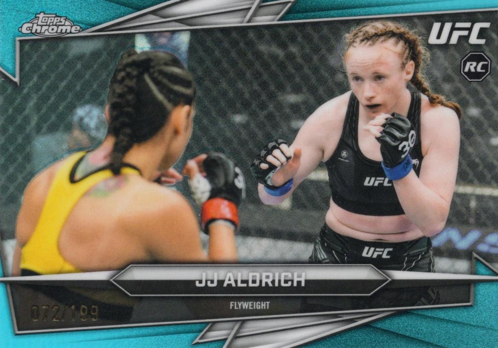 JJ Aldrich 2026 Topps Chrome UFC Base #29 Aqua Refractor