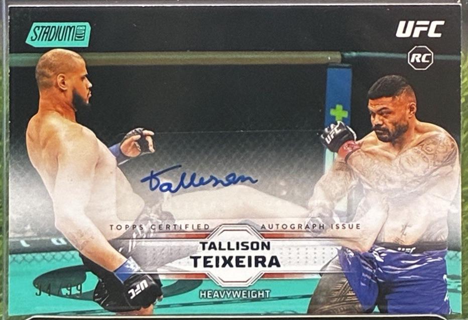 Tallison Teixeira 2026 Topps Stadium Club UFC Base Autographs #BAV-TTA Turquoise