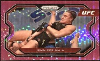 Jennifer Maia 2021 Panini Prizm UFC Base #150 Pink Pulsar