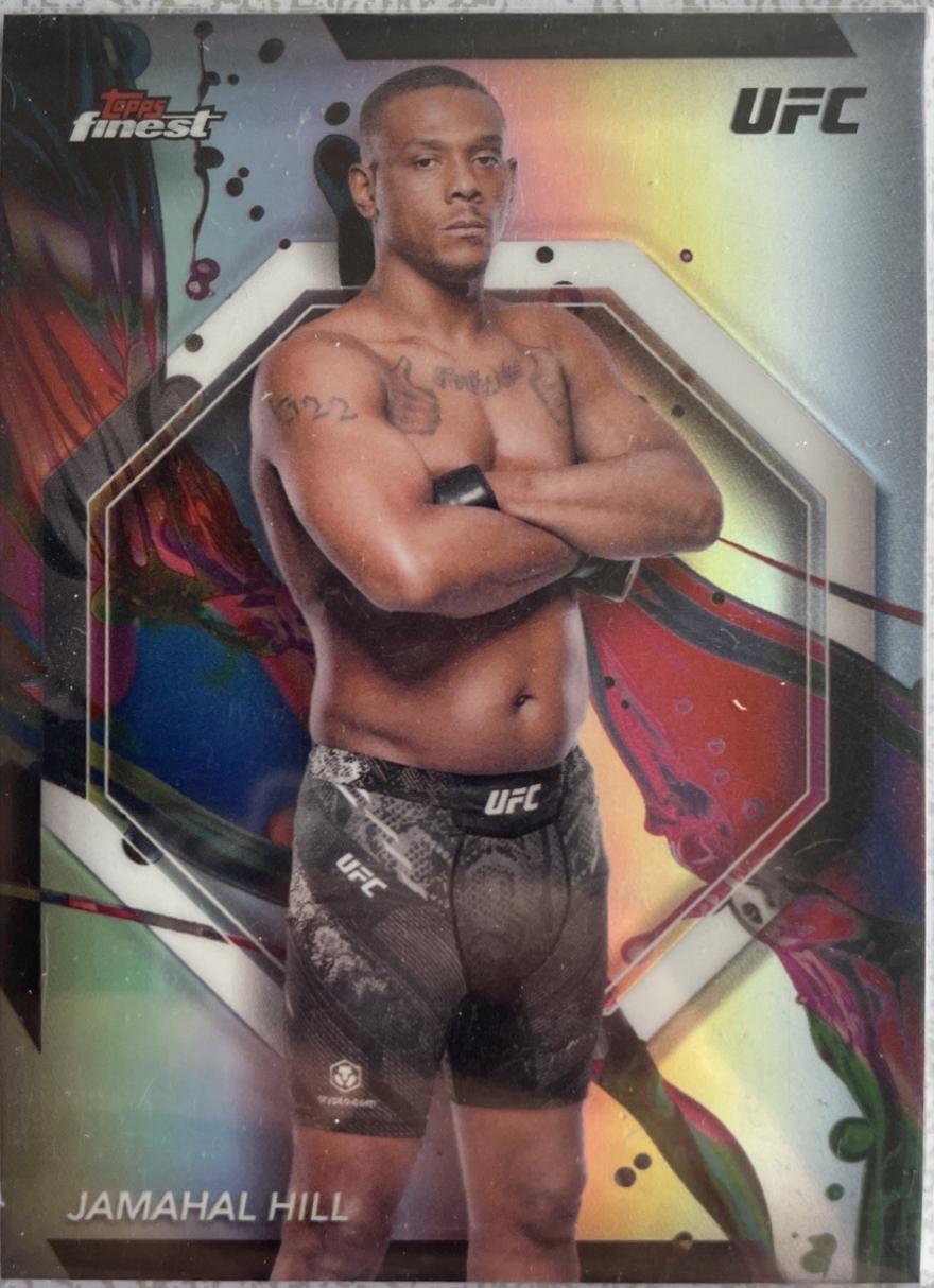 Jamahal Hill 2024 Topps Finest UFC Base Common #36 Refractor