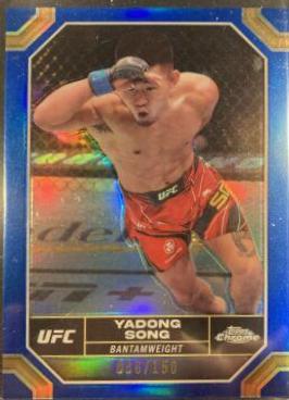 Song Yadong 2024 Topps Chrome UFC Base #179 Blue Refractor