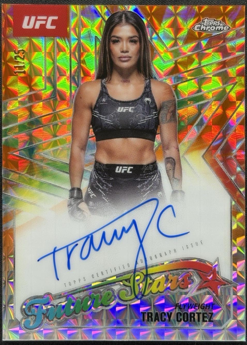 Tracy Cortez 2025 Topps Chrome UFC Future Stars Autographs #FSA-TC Geometric Orange Refractor