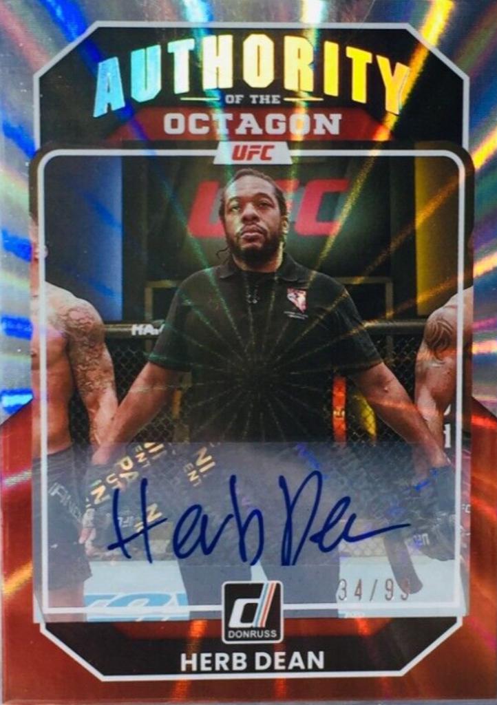 Herb Dean 2023 Panini Donruss UFC Authority of the Octagon Signatures #222 Laser
