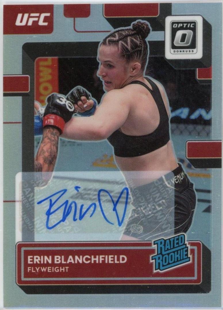 Erin Blanchfield 2023 Panini Donruss Optic UFC Base Rated Rookies Signatures #124 Holo