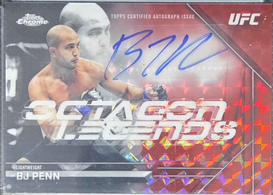 BJ Penn 2026 Topps Chrome UFC Octagon Legends Autographs #OLA-BJ Black Refractor
