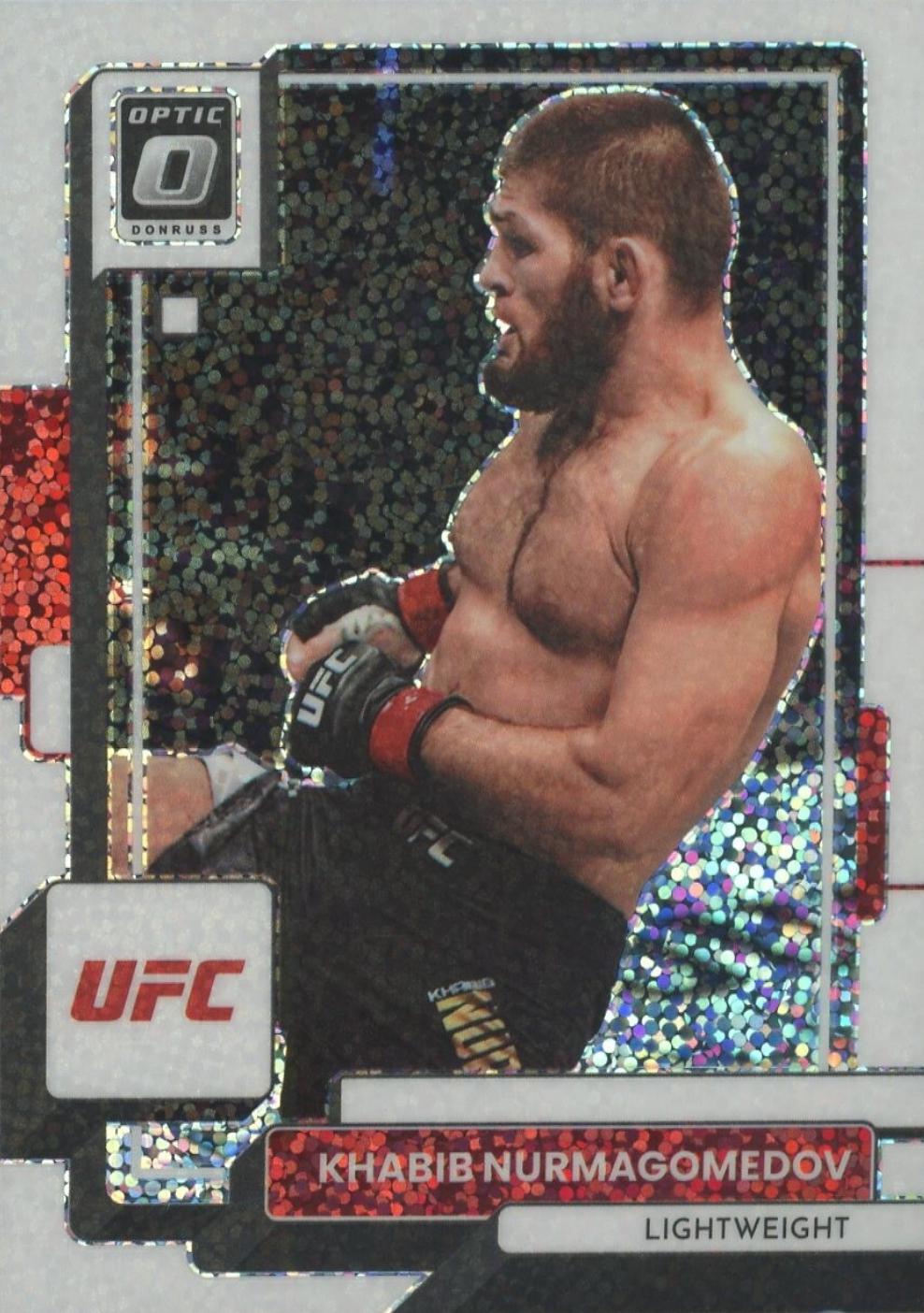 Khabib Nurmagomedov 2023 Panini Donruss Optic UFC Base #40 White Sparkle