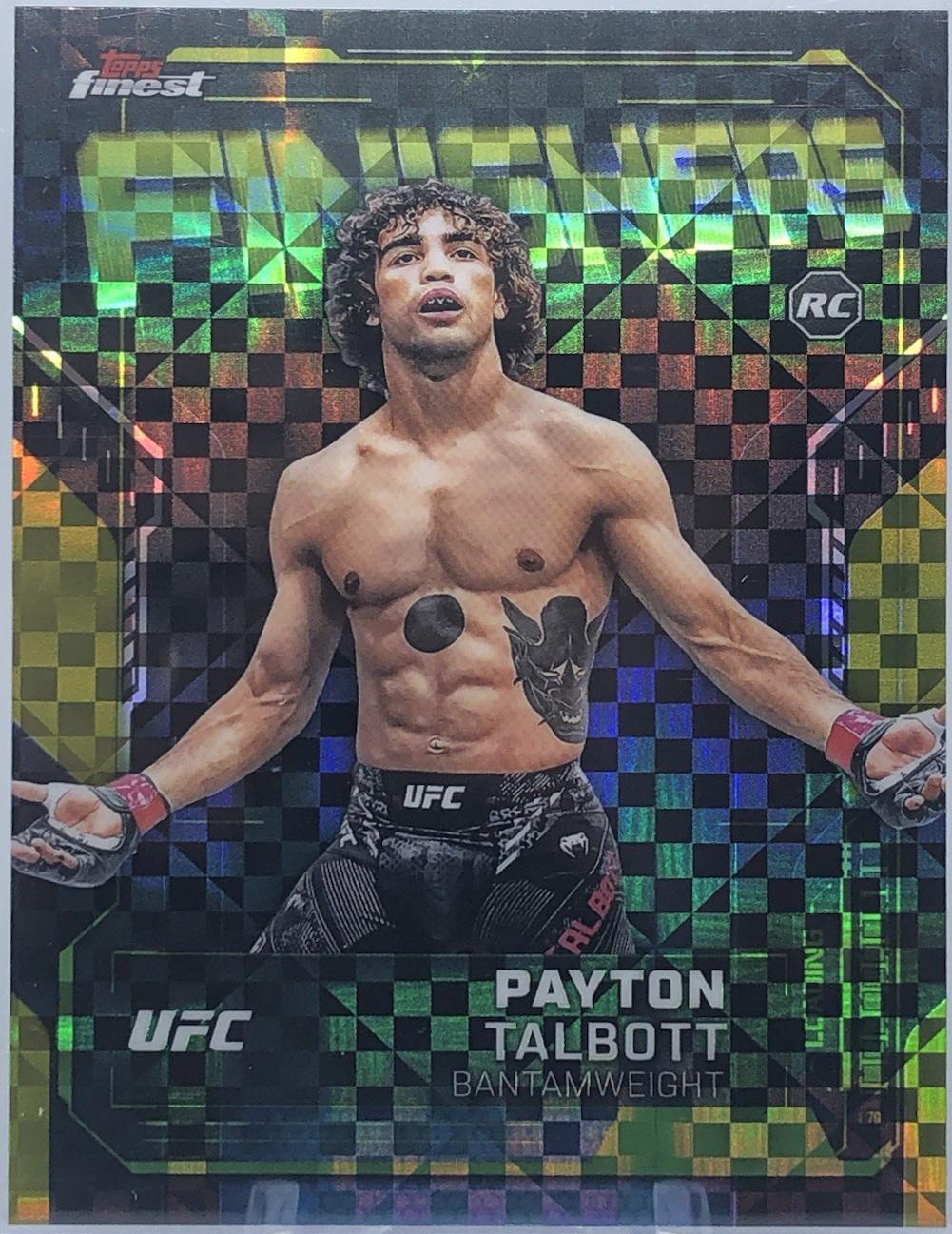Payton Talbott 2025 Topps Finest UFC Finishers #FN-1 Checkerboard Refractor