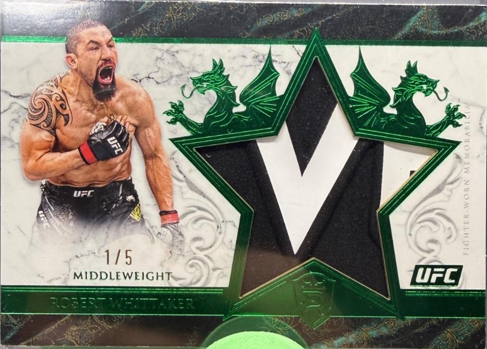 Robert Whittaker 2025 Topps Royalty UFC Star Relics #SR-RW Green