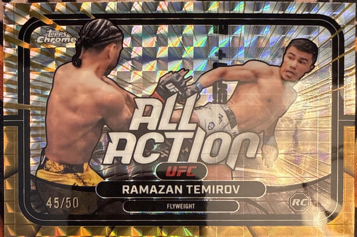 Ramazan Temirov 2026 Topps Chrome UFC All-Action #AA-6 Gold Geometric Refractor