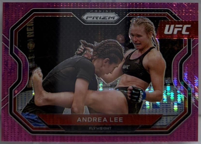Andrea Lee 2021 Panini Prizm UFC Base #172 Pink Pulsar