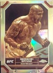 Serghei Spivac 2024 Topps Chrome UFC Base #176 Sepia Refractor