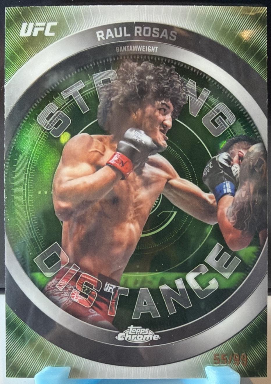 Raul Rosas 2026 Topps Chrome UFC Striking Distance #SD-2 Green Refractor