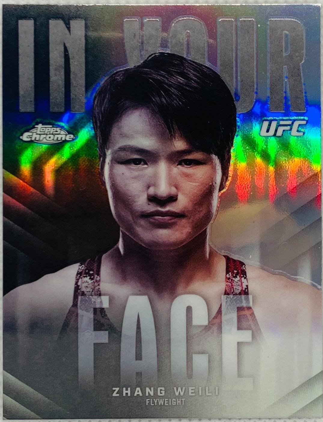 Zhang Weili 2026 Topps Chrome UFC In Your Face #IYF-11 Refractor