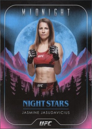 Jasmine Jasudavicius 2024 Topps Midnight UFC Night Stars #NS-25 Black Light