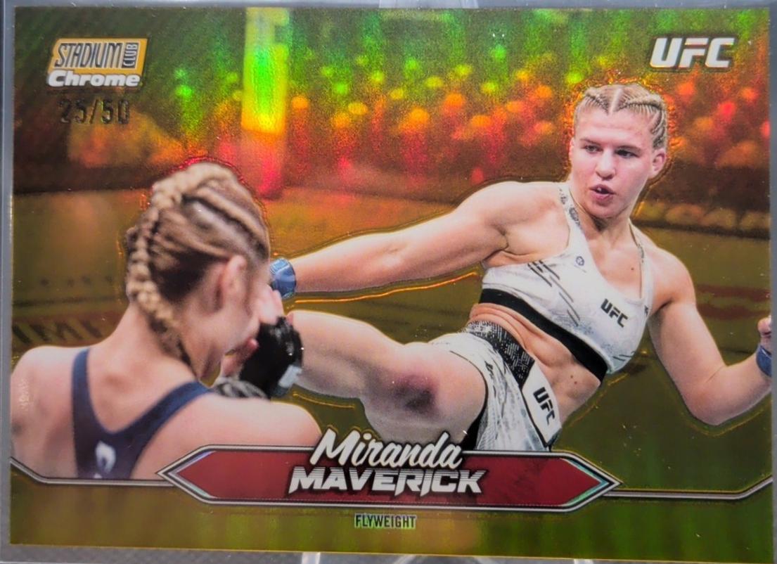 Miranda Maverick 2025 Topps Stadium Club UFC Base Chrome #C-196 Gold Refractor