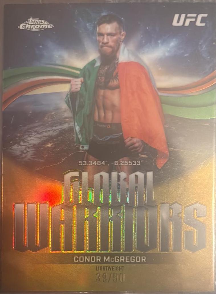 Conor McGregor 2026 Topps Chrome UFC Global Warriors #GW-8 Gold Refractor