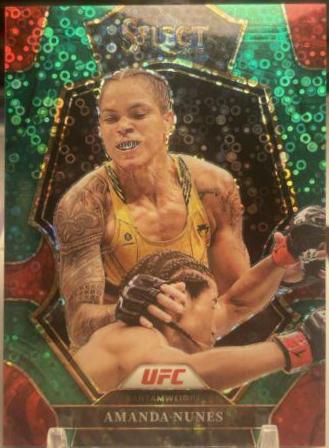 Amanda Nunes 2023 Panini Select UFC Octagonside #204 Green Disco