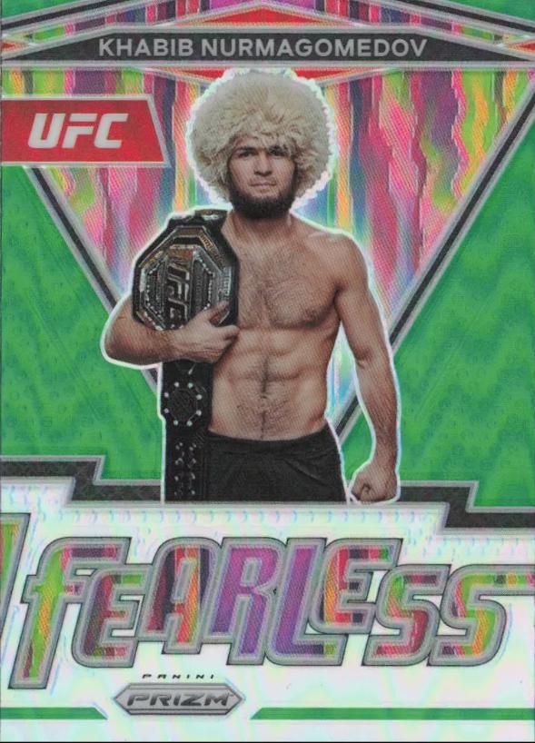 Khabib Nurmagomedov 2022 Panini Prizm UFC Fearless #11 Green