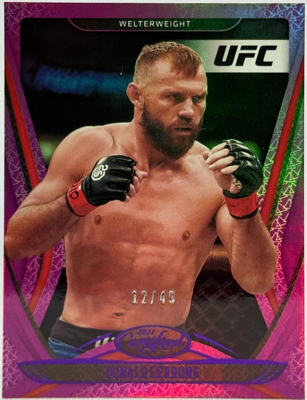 Donald Cerrone 2021 Panini Chronicles UFC Base Certified #133 Purple