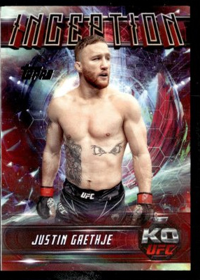 Justin Gaethje 2025 Topps Knockout UFC Inception #IN-43 Platinum