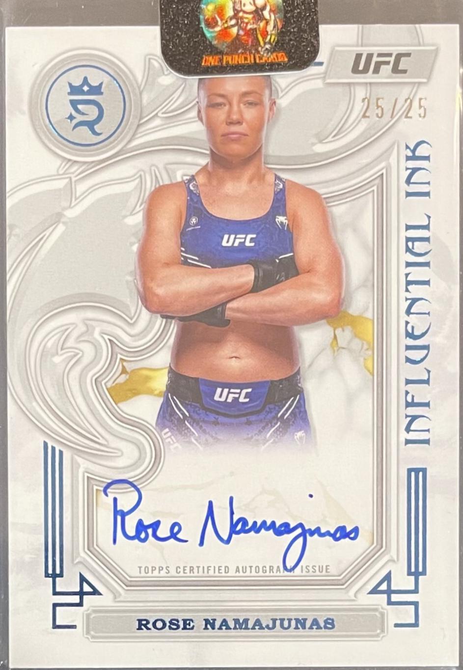 Rose Namajunas 2024 Topps Royalty UFC Influential Ink #IIA-RNS Blue