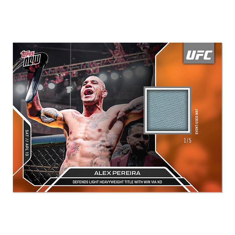 Alex Pereira Topps Now UFC Event-used Mat Relics #1 Orange