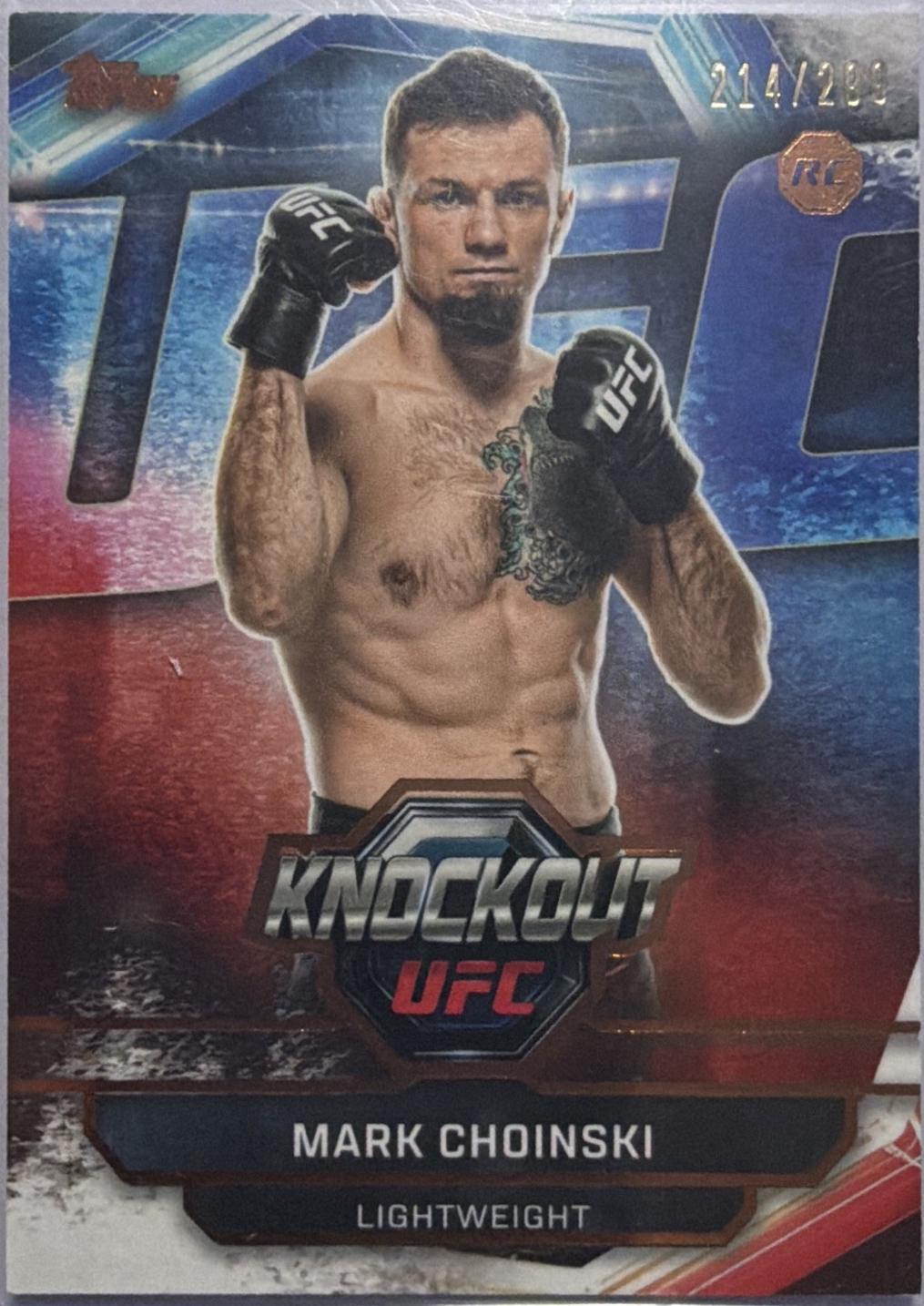 Mark Choinski 2026 Topps Knockout UFC Base #38 Bronze
