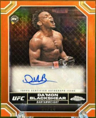 Da'Mon Blackshear 2024 Topps Chrome UFC Chrome Rookie Autographs #CRA-DMB Orange Refractor