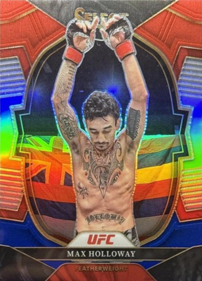 Max Holloway 2023 Panini Select UFC Concourse #85 Red Blue Prizm