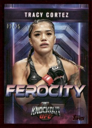 Tracy Cortez 2025 Topps Knockout UFC Ferocity #FE-6 Black