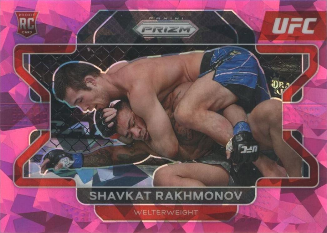 Shavkat Rakhmonov 2022 Panini Prizm UFC Base #80 Pink Ice