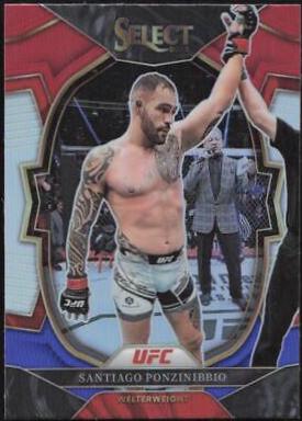 Santiago Ponzinibbio 2023 Panini Select UFC Concourse #13 Red Blue Prizm