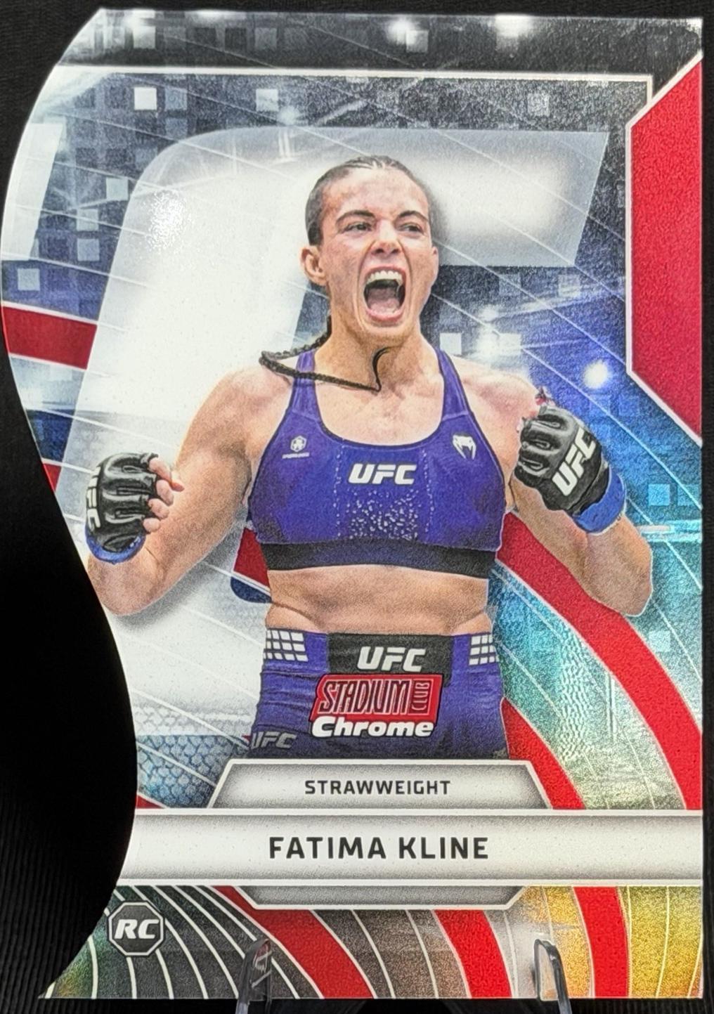 Fatima Kline 2026 Topps Stadium Club UFC Triumvirates #TV-51 Red Refractor