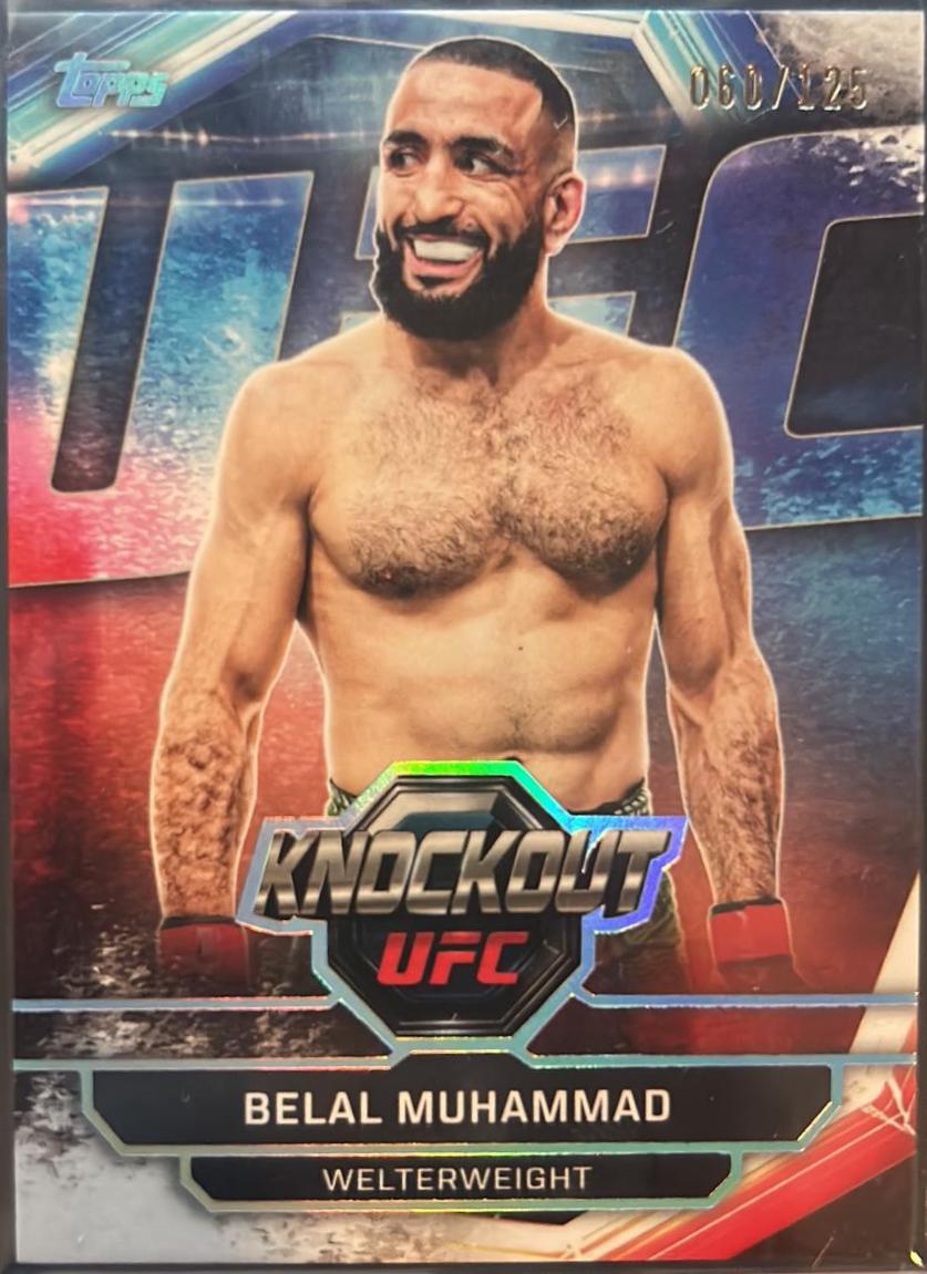 Belal Muhammad 2026 Topps Knockout UFC Base #31 Holo Silver