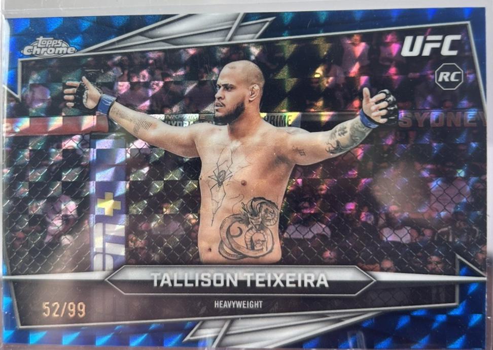Tallison Teixeira 2026 Topps Chrome UFC Base #69 Blue Geometric Refractor