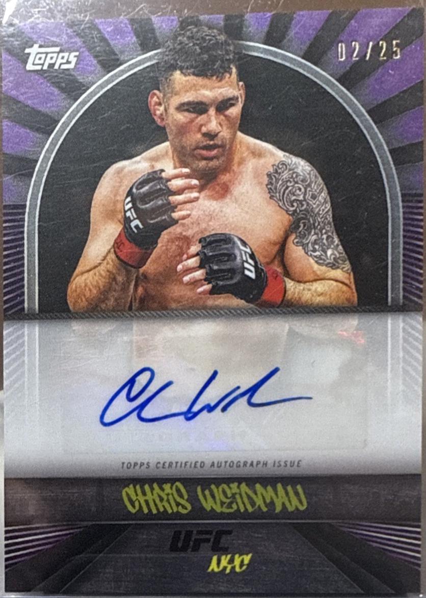 Chris Weidman 2024 Topps UFC NYC Base #11 Purple
