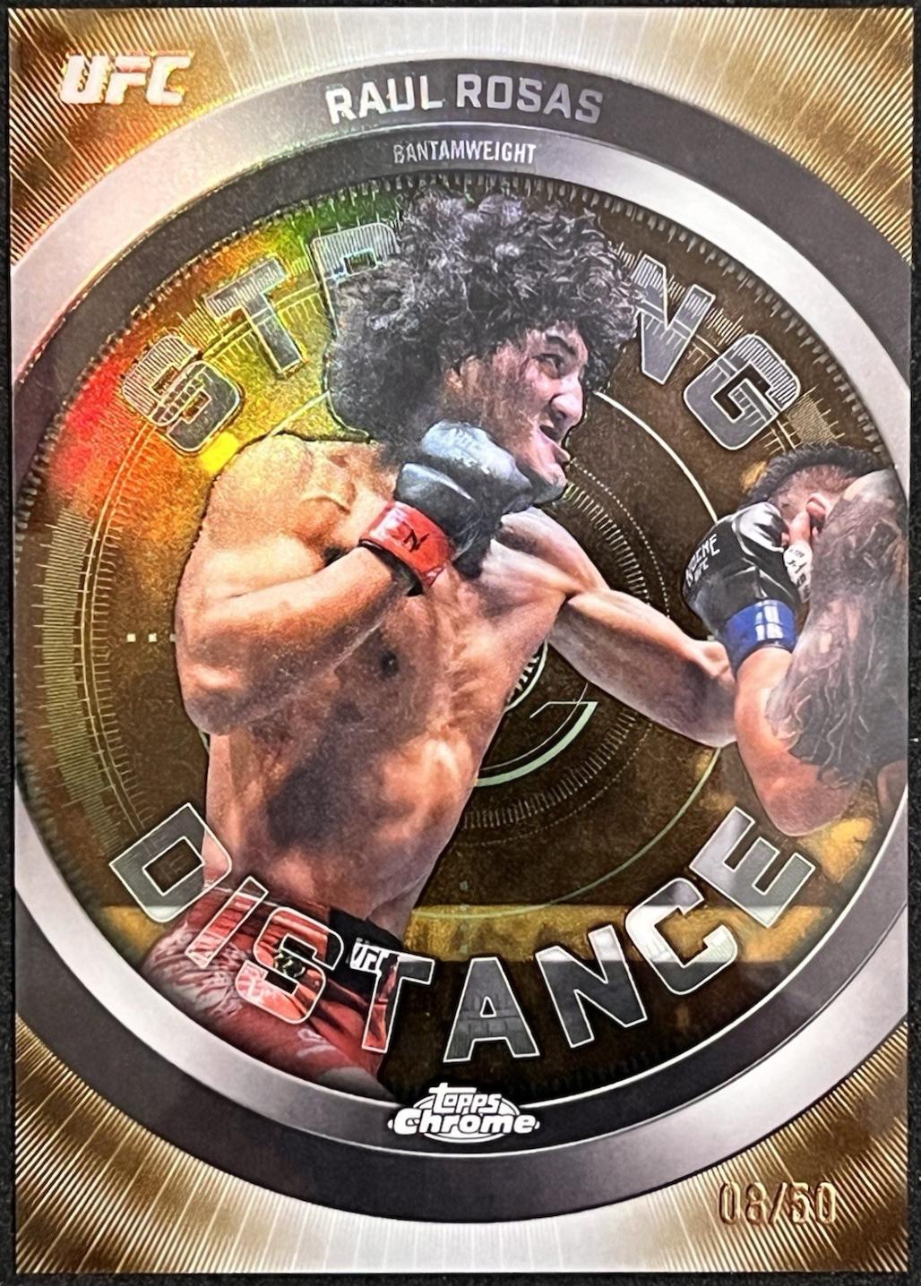 Raul Rosas 2026 Topps Chrome UFC Striking Distance #SD-2 Gold Refractor