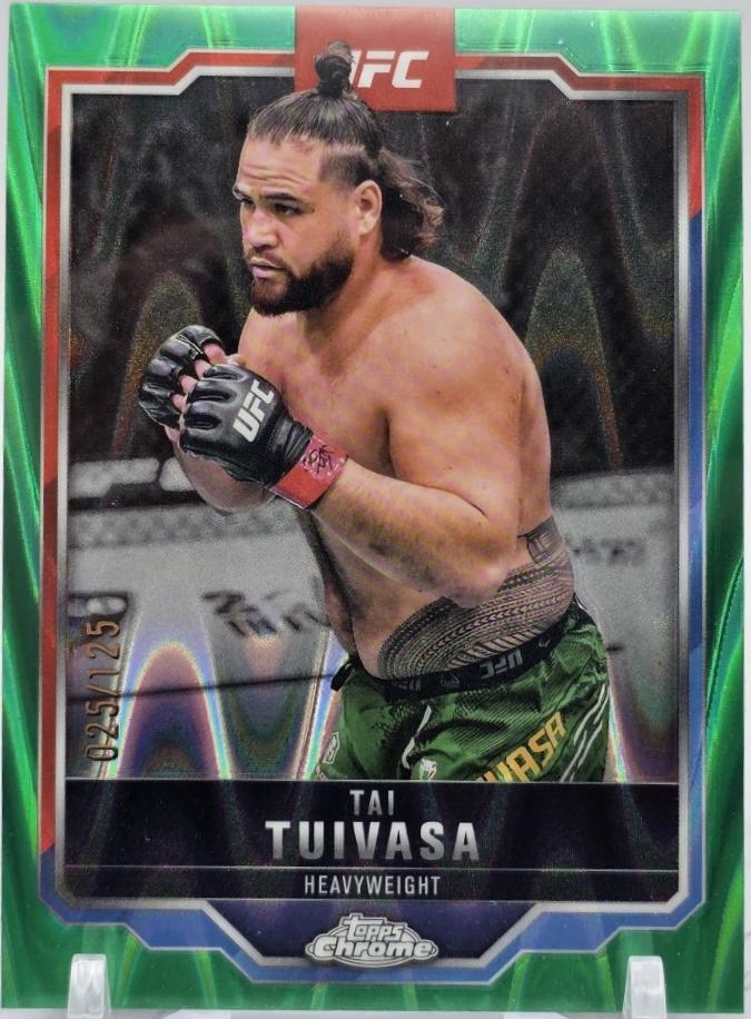 Tai Tuivasa 2025 Topps Chrome UFC Base #53 Green Wave